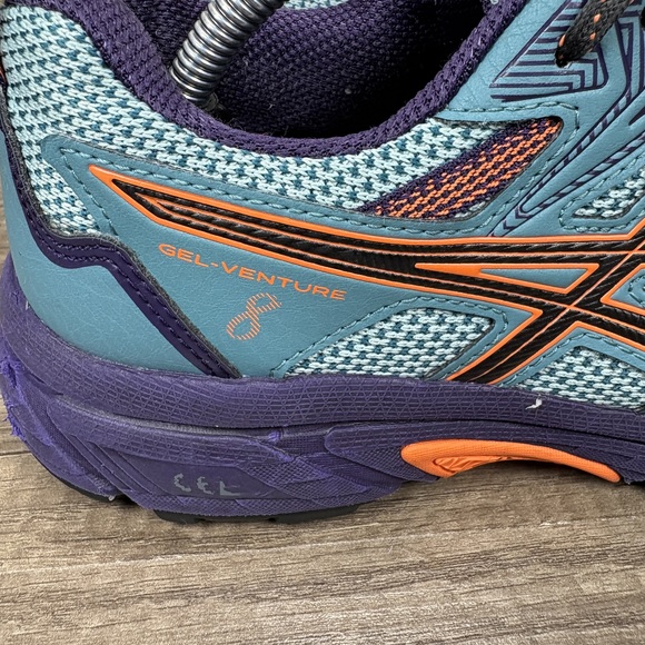 Asics Gel-Venture 8 Green Purple Womens US Size 7.5 EUR 39 Running Shoes - Picture 2 of 10